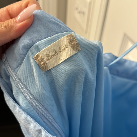 Altar’d State, short, blue romper - Picture 3 of 3